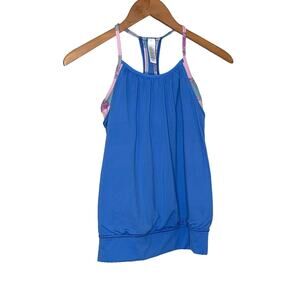 Ivivva Girls Blue Tank Top built in sports bra size 12